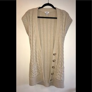 ANN TAYLOR LOFT / CREME VEST / SIZE S